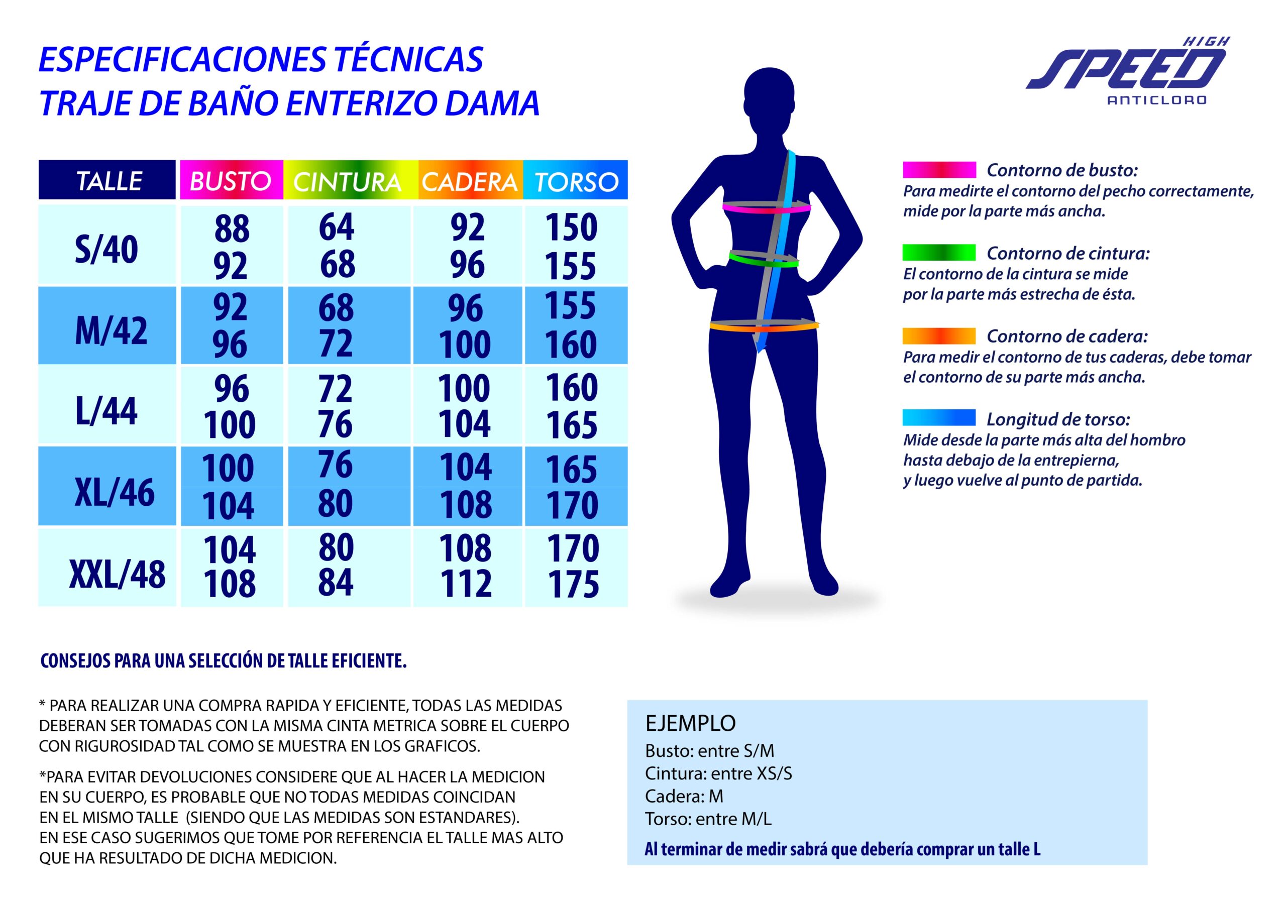 ENTERITO SPEED ANTICLORO 118P AZUL - Imagen 2