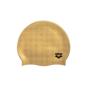 Gorro De Silicona Arena Stripe Dorado