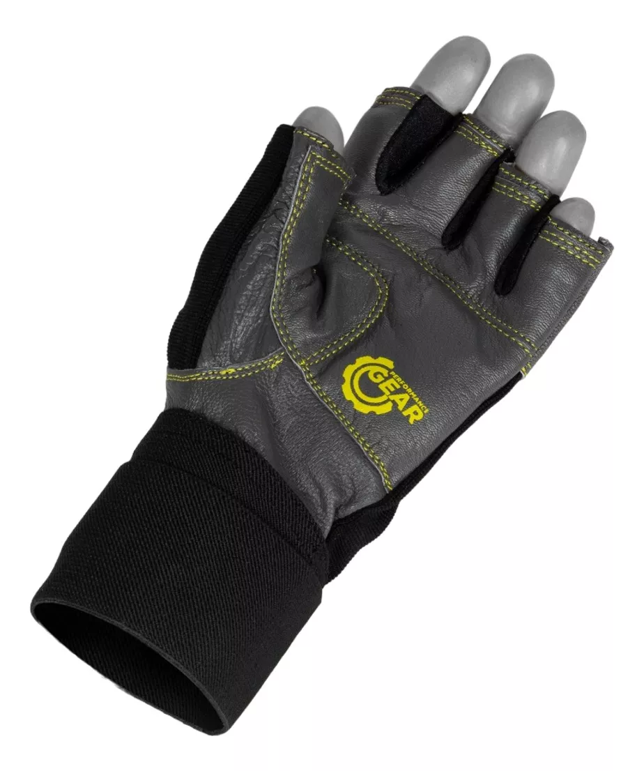 Guantes Proyec Iron Con Muñequera Cuero Gym Pesas Funcional - Imagen 5