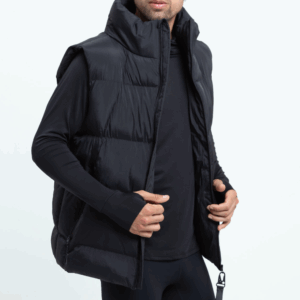 CHALECO IU Puffer CrinkleQuilt NEGRO