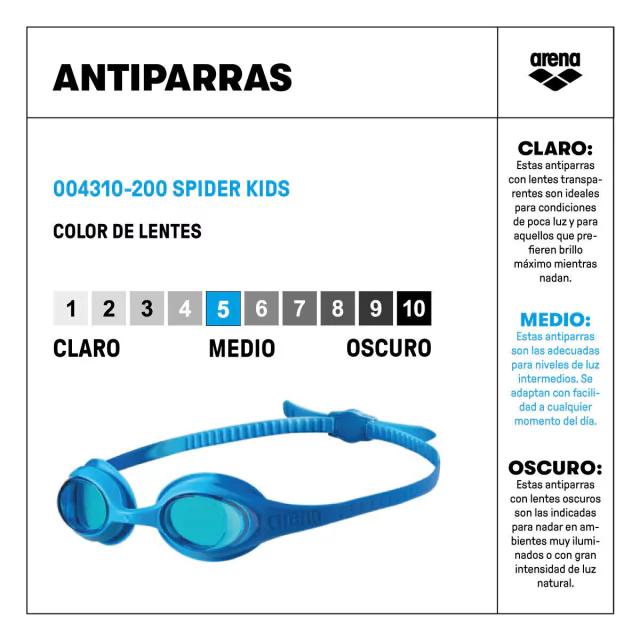 ANTIPARRAS ARENA SPIDER KIDS AZUL - Imagen 3