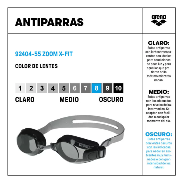 ANTIPARRAS ARENA ZOOM X-FIT NEGRO - Imagen 3