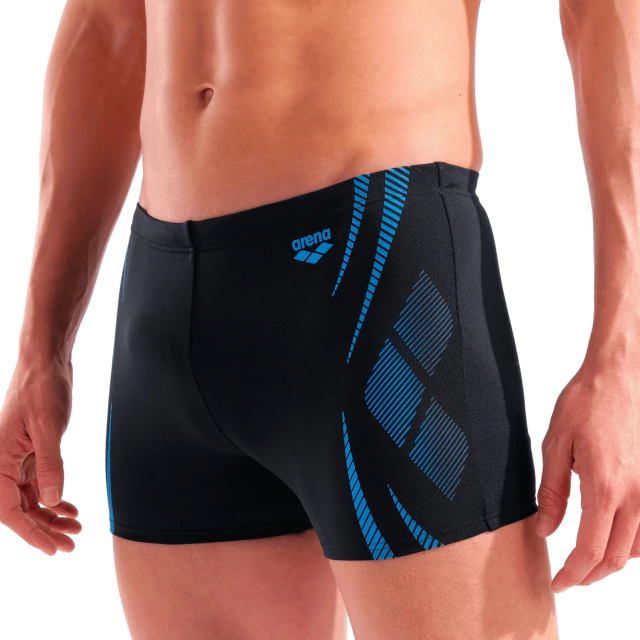 SHORT DE NATACION ARENA POSEIDONIA NEGRO AZUL - Imagen 3