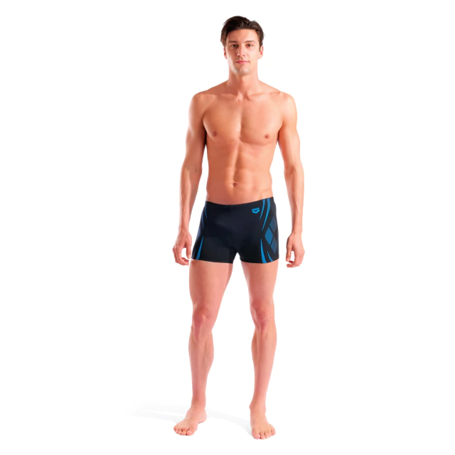 SHORT DE NATACION ARENA POSEIDONIA NEGRO AZUL - Imagen 5