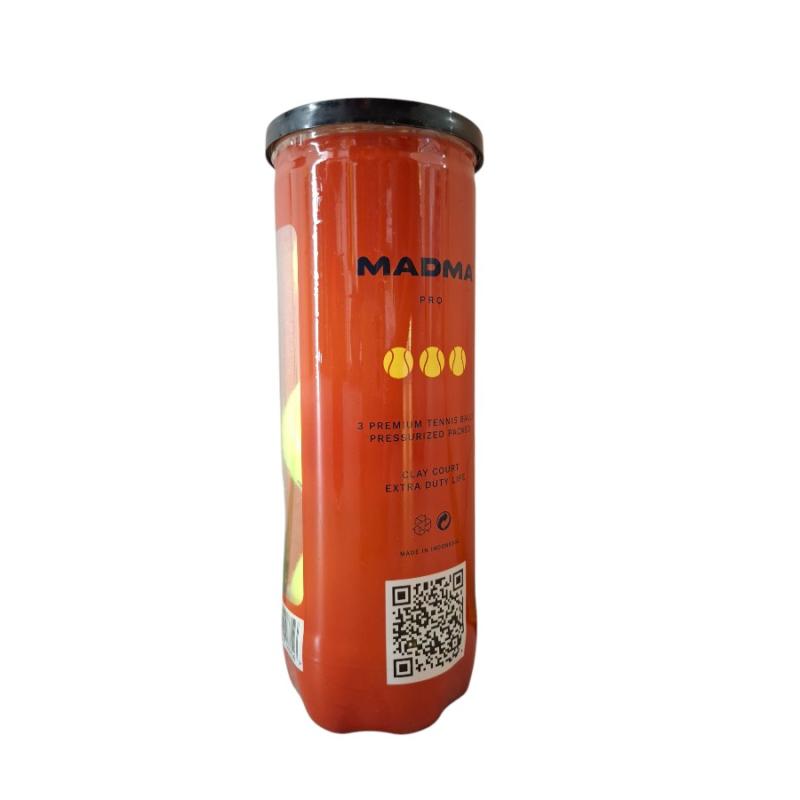 Tubo X3 Pelotas De Tenis Madma Pro - Imagen 2