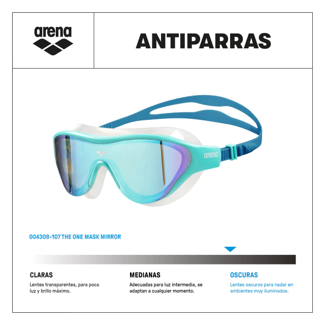 ANTIPARRAS ARENA THE ONE MASK MIRROR CELESTE - Imagen 6