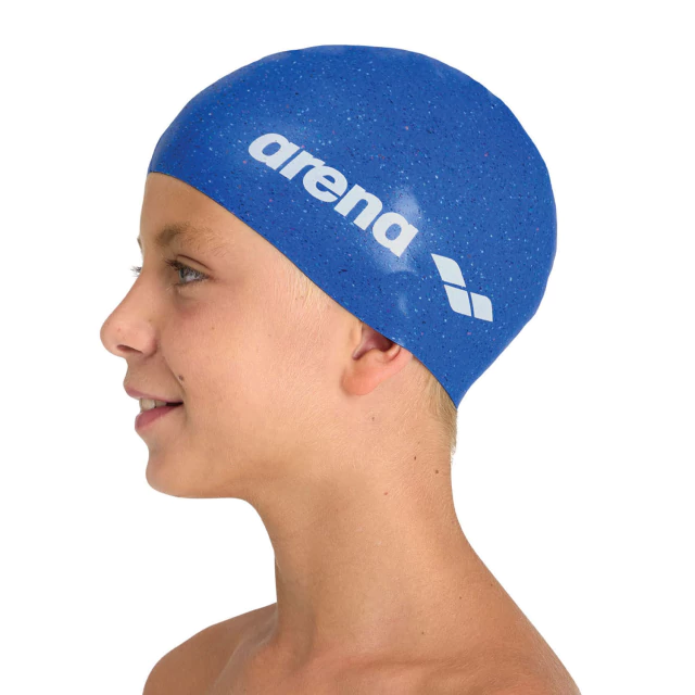 Gorro Silicona Arena Recycled Azul Junior - Imagen 2