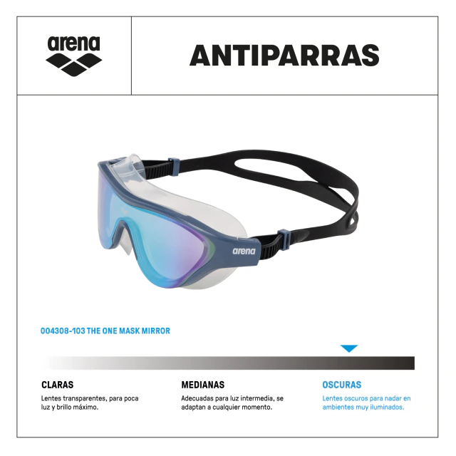 ANTIPARRAS ARENA THE ONE MASK MIRROR AZUL - Imagen 7