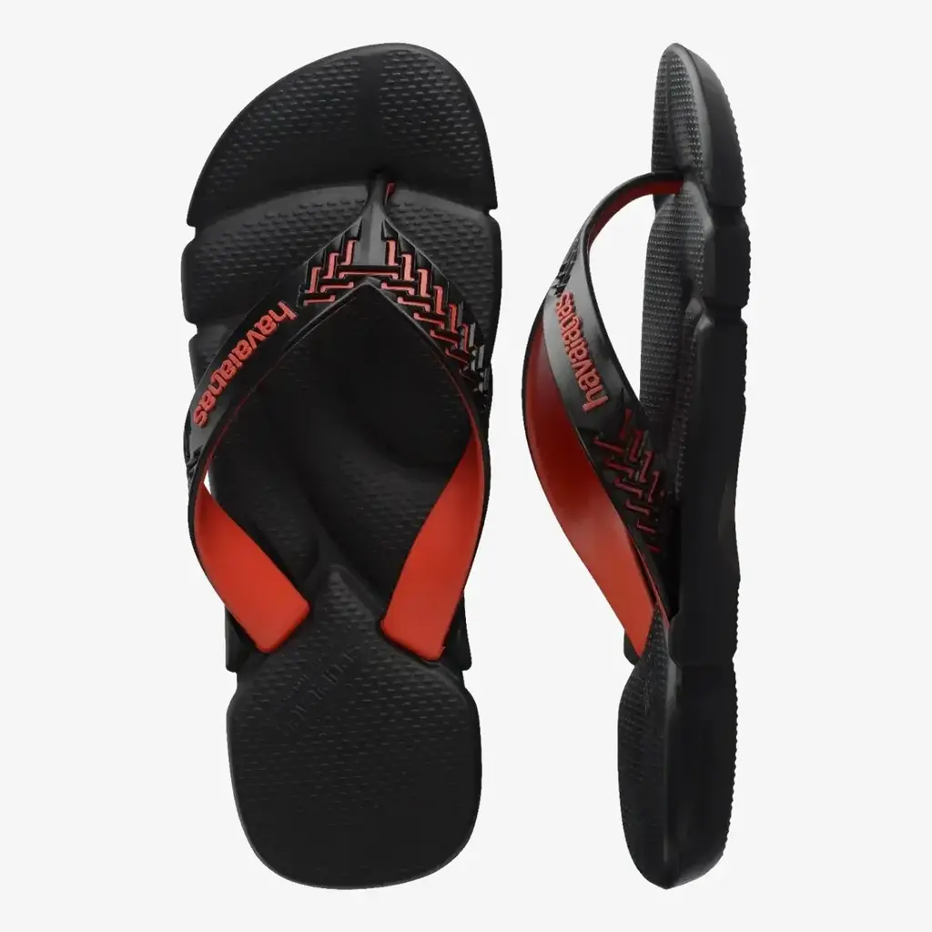 Ojotas Havaianas Power 2.0 Negro Rojo - Imagen 2