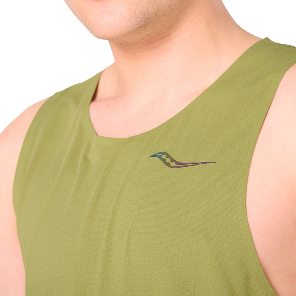 Musculosa Saucony Endorphin Oliva - Imagen 4