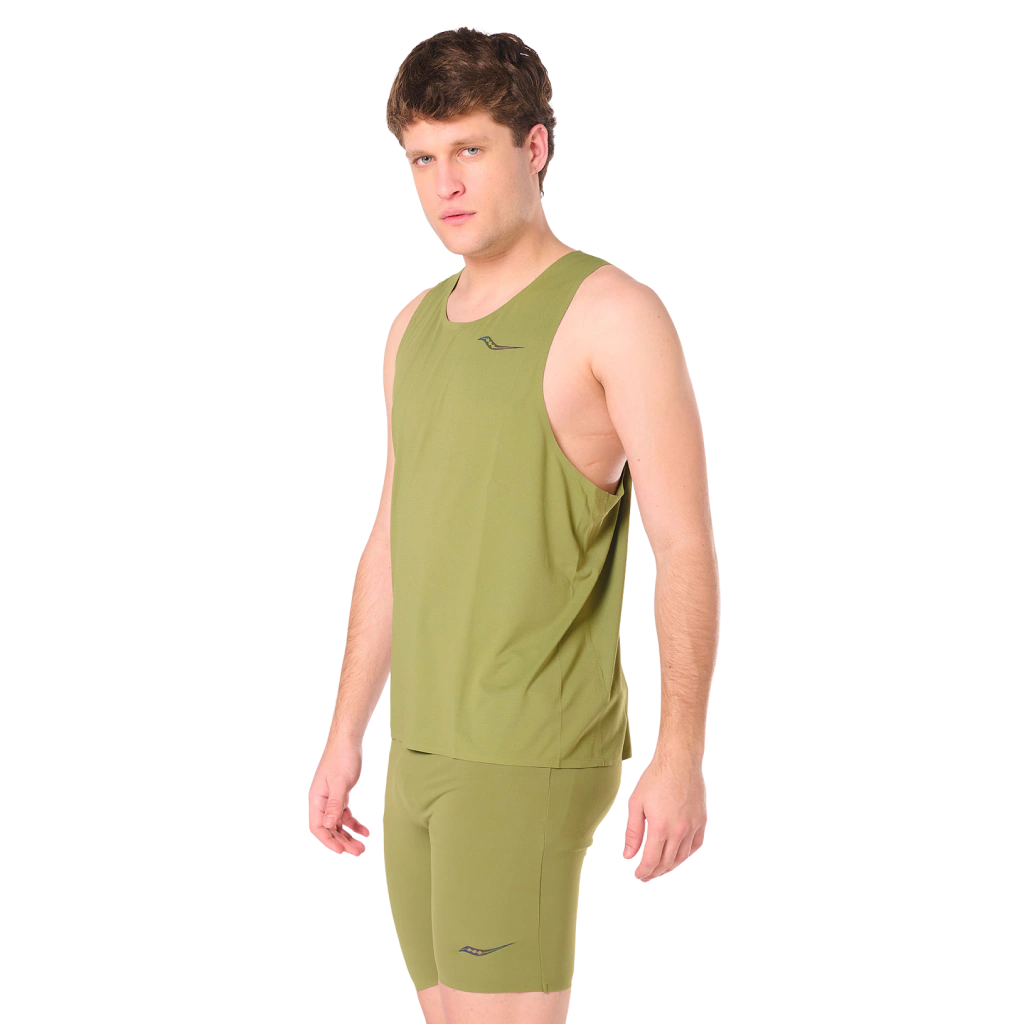 Musculosa Saucony Endorphin Oliva - Imagen 3